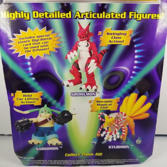 Bandai Digimon Gargomon to Rapidmon Digivolving Action Figure 2001 Sealed Vntg - Picture 14 of 16